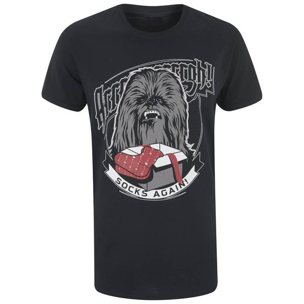Star Wars Chewbacca Socken nochmal Weihnachts-Herren T-Shirt - Schwarz