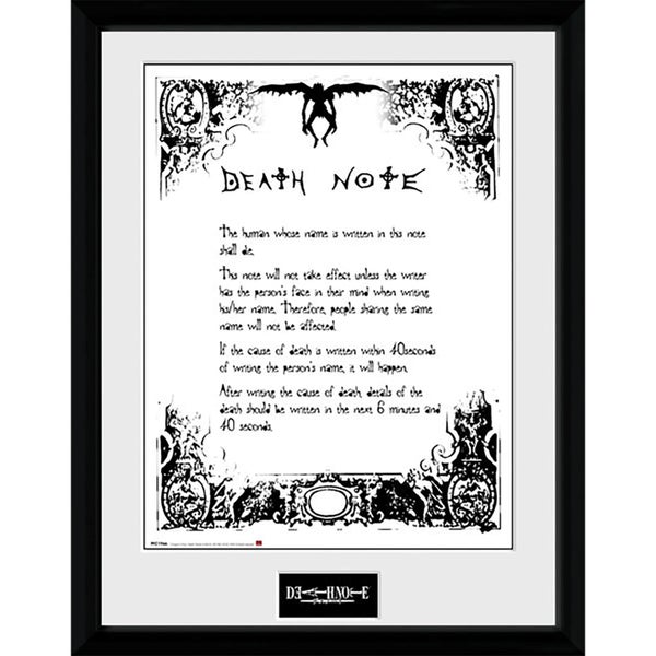 Death Note - 16 x 12 Inches Framed Photographic