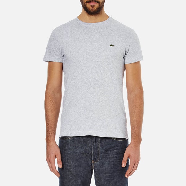Lacoste Men's Short Sleeve Crew Neck T-Shirt - Silver Chine