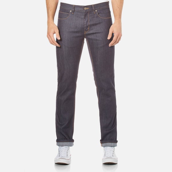 HUGO Men's 708 Slim Fit Unwashed Denim Jeans - Raw Blue