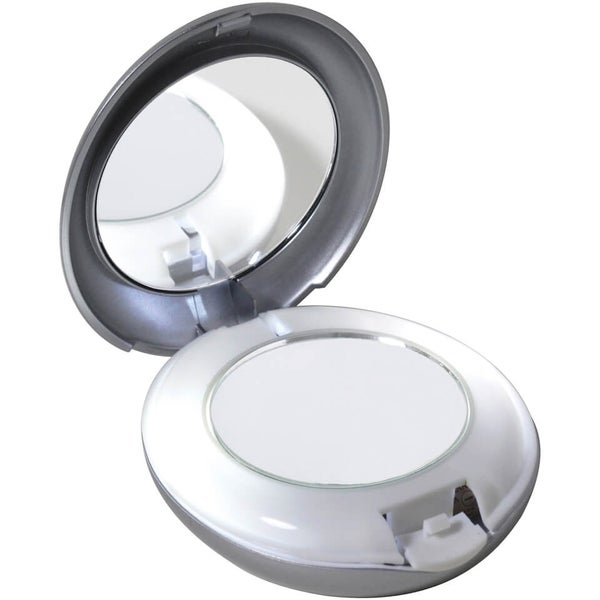 Tweezerman LED Lighted 10X/1X Compact Mirror