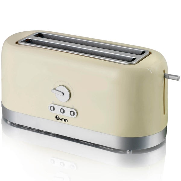 Swan ST10090CREN 4 Slice LongSlot Toaster - Cream