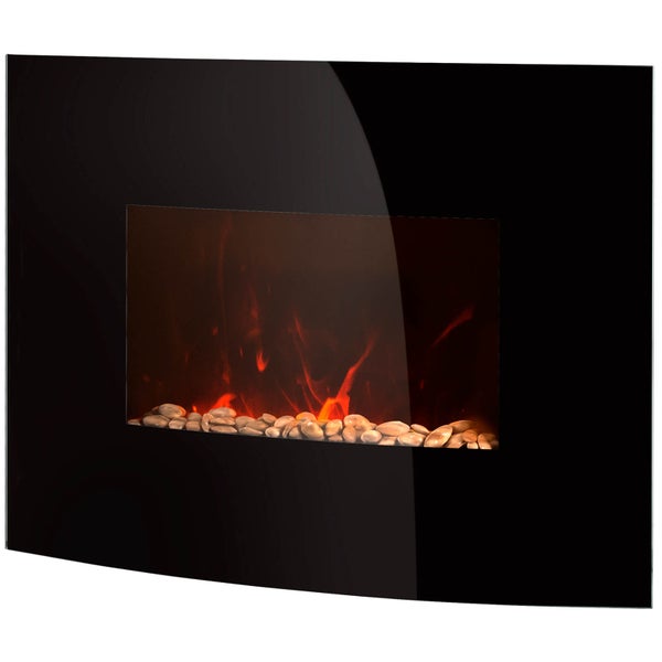 Warmlite WL45022 Curved Glass Wall Fire - Black