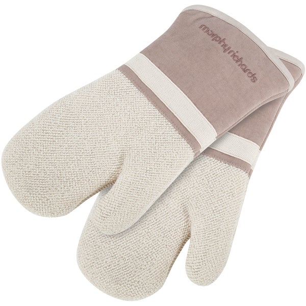 Morphy Richards 973523 Set of 2 Oven Mits - Stone