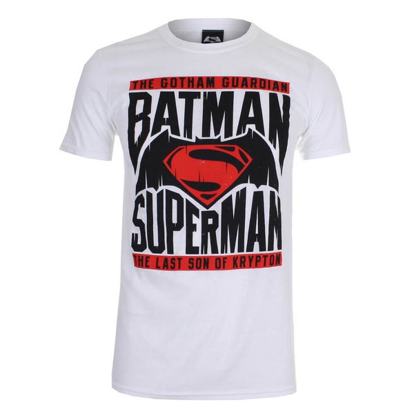 DC Comics Men's Batman v Superman Gotham Guardian T-Shirt - White
