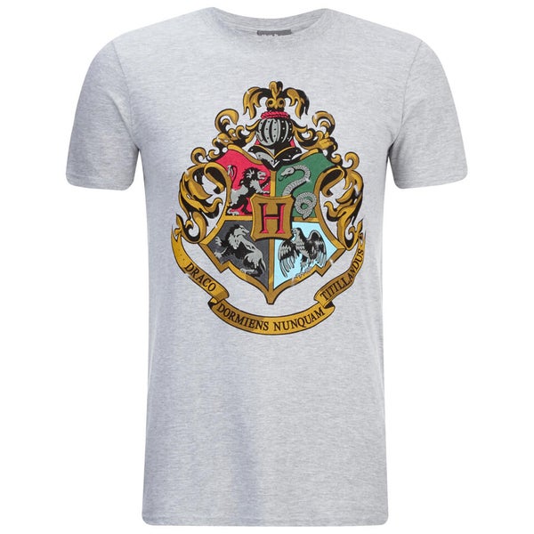 Harry Potter Men's Hogwarts Crest T-Shirt - Sport Grey