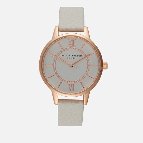 Olivia Burton Women's Wonderland Watch - Mink/Rose Gold Silver Mix