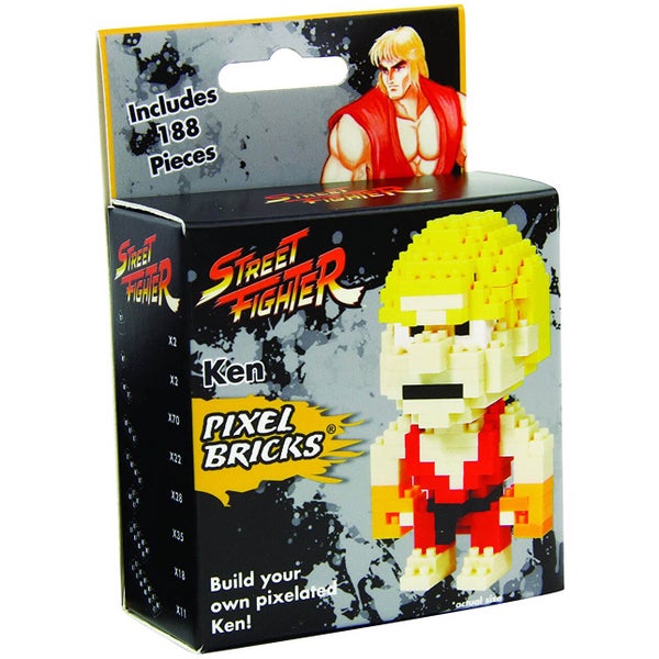 Street Fighter Ken Pixel Bricks