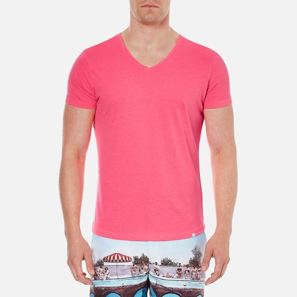 Orlebar Brown Men's Obv V Neck T-Shirt - Carmine