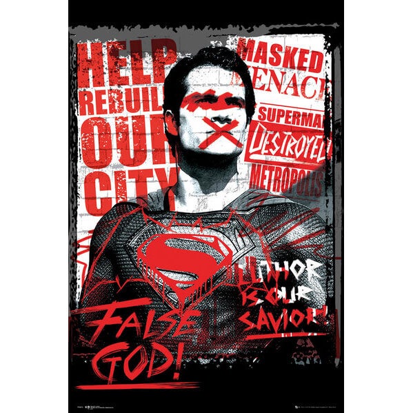 DC Comics Batman v Superman Dawn of Justice Superman False God - 24 x 36 Inches Maxi Poster