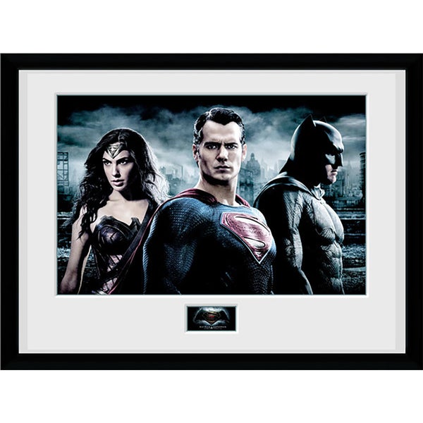 DC Comics Batman v Superman Dawn of Justice City - 16 x 12 Inches Framed Photographic