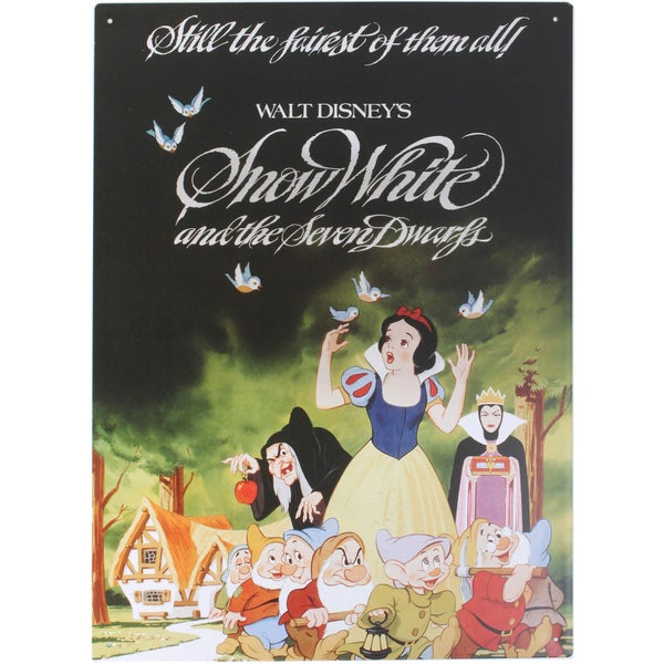 Disney Film Posters Sneeuwwitje Blikken Bord (31cm x 41,5cm)