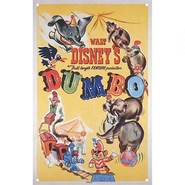 Disney Film Posters Dumbo Blikken Bord (31cm x 41,5cm)