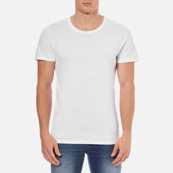 Selected Homme Men's Dave Pima Short Sleeve Cotton T-Shirt - White