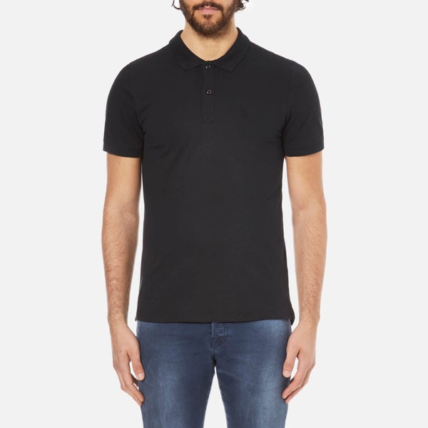Selected Homme Men's Daro Short Sleeve Cotton Pique Polo Shirt - Black