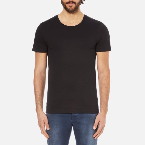 Selected Homme Men's Dave Pima Short Sleeve Cotton T-Shirt - Black