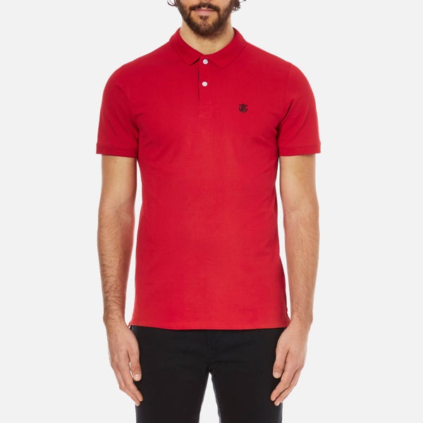 Selected Homme Men's Daro Short Sleeve Cotton Pique Polo Shirt - True Red