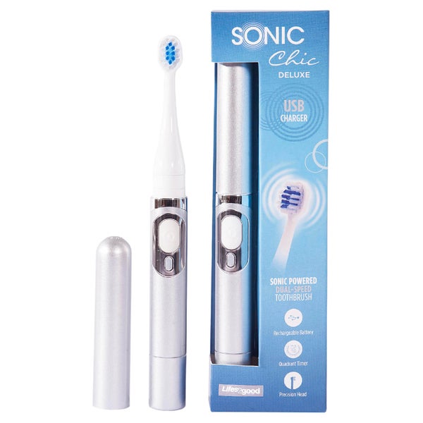 Brosse à dents électrique DELUXE Sonic Chic - Silver