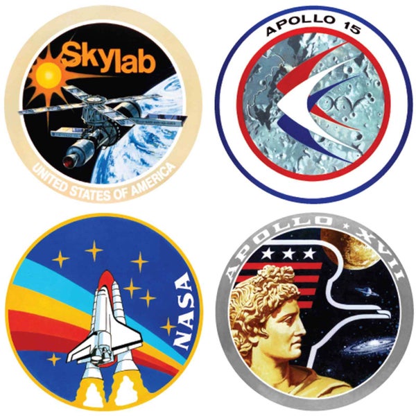 Lot de 4 Badges NASA