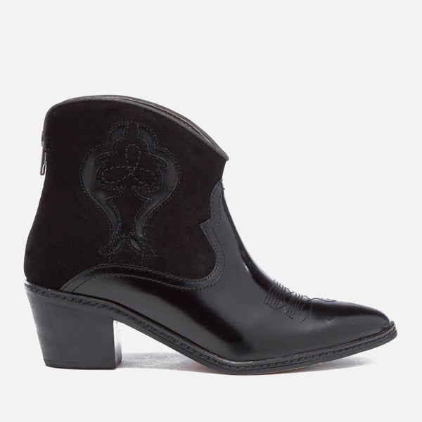 Hudson London Women's Leon Hi Shine Western Boots - Black