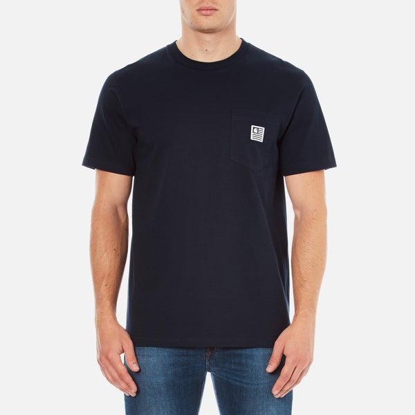 Carhartt Men's Short Sleeve Slate Pocket T-Shirt - Navy