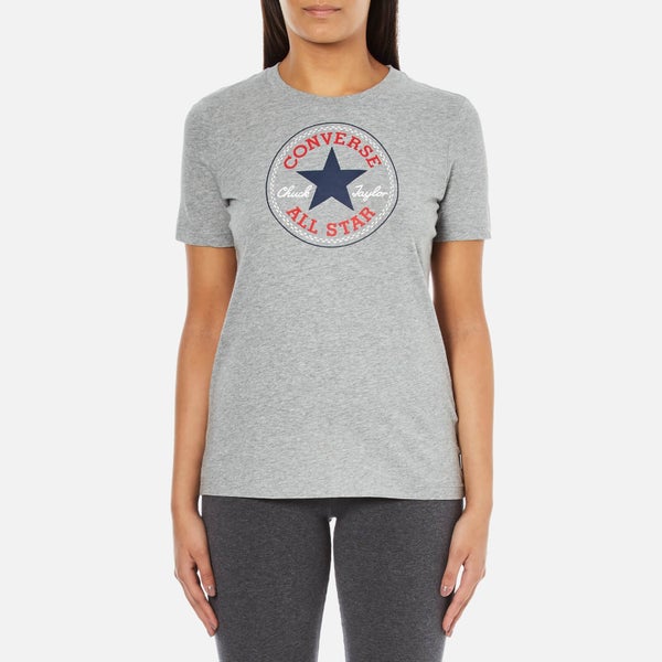 Converse Women's All Star Core Solid Chuck Patch T-Shirt - Vintage Grey Heather
