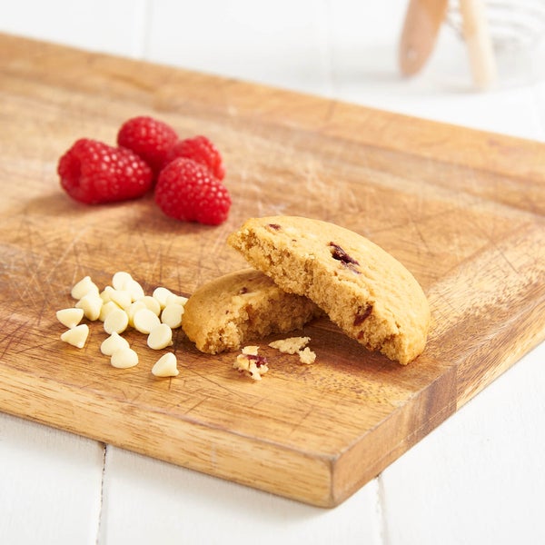 Meal Replacement Box of 50 White Chocolate and Raspberry Cookies