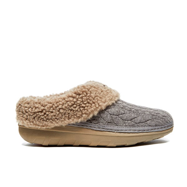 FitFlop Women's Loaff Quilted Slippers - Charcoal