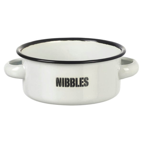Parlane 'Nibbles' Enamel Snack Bowl - Cream (5 x 14cm)