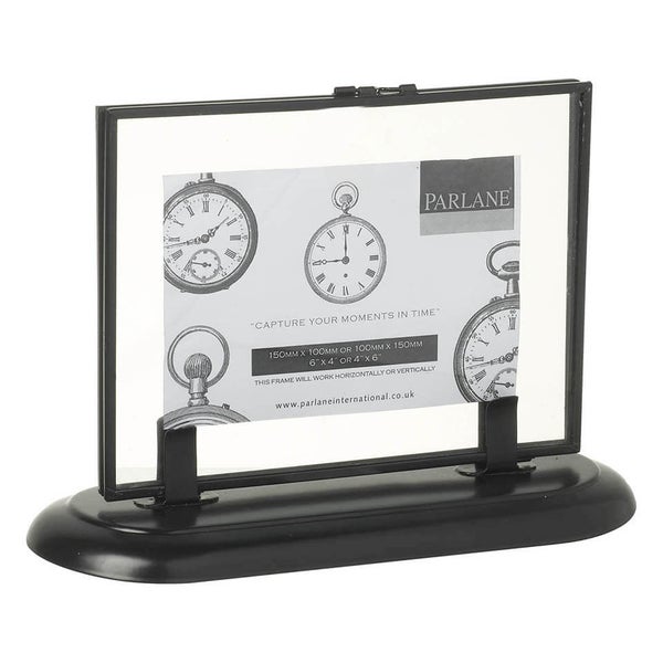 Parlane Glass Photo Frame with Stand - Black (250 x 180mm)