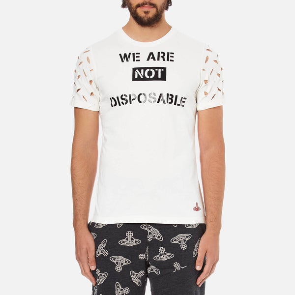 Vivienne Westwood Anglomania Men's We Are Not Disposable T-Shirt - White