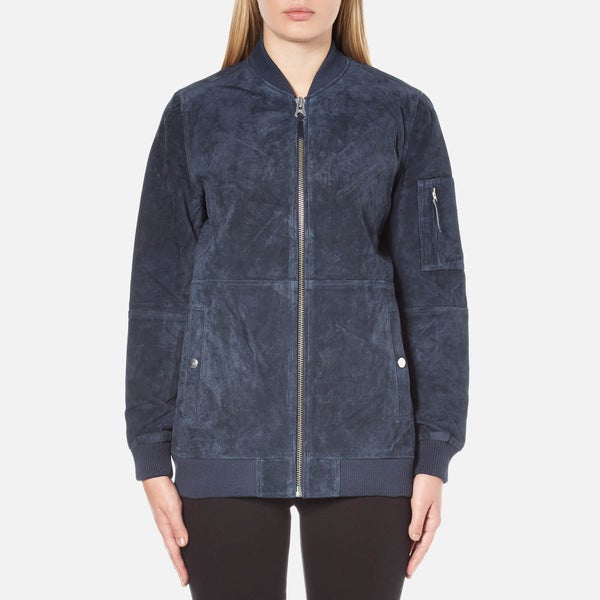 OBEY Clothing Women's Nomads Suede Jacket - Navy
