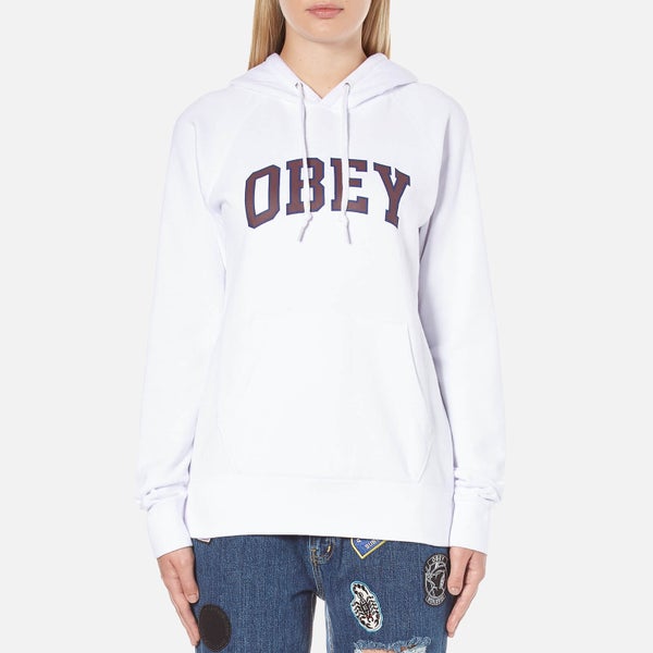 OBEY Clothing Women's Learning Hooded Sweatshirt - White