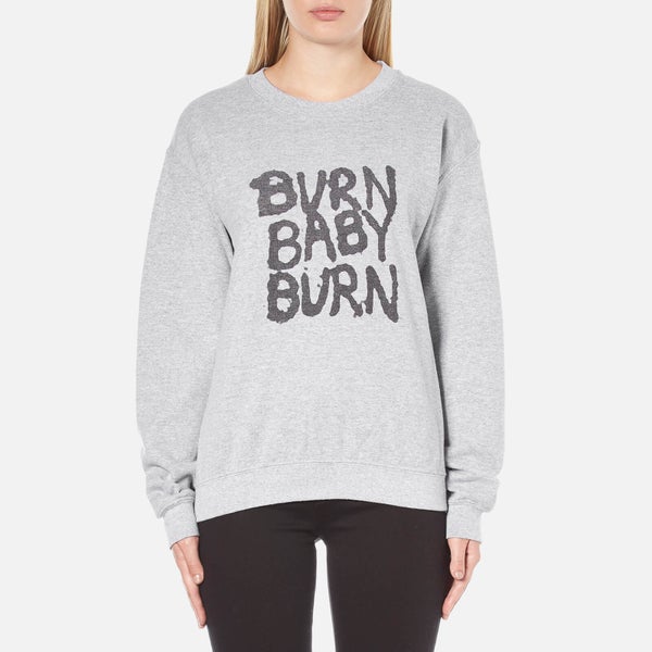 OBEY Clothing Women's War Pigs Burn Baby Burn Sweatshirt - Heather Grey