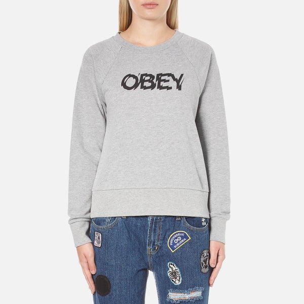 OBEY Clothing Women's Static Age Sweatshirt - Heather Grey