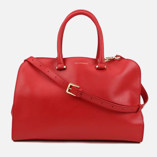 Lulu Guinness Women's Vivienne Medium Smooth Leather Tote Bag - Red