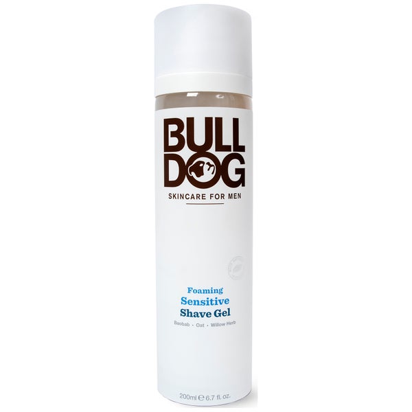 Gel de Barbear em Espuma Sensitive da Bulldog 200 ml