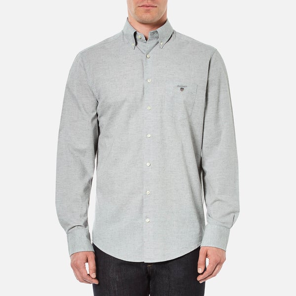 GANT Men's Air Chambray Button Down Shirt - Grey Melange