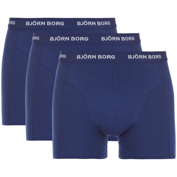 Bjorn Borg Men's Solids Boxer Shorts - Blue Depths