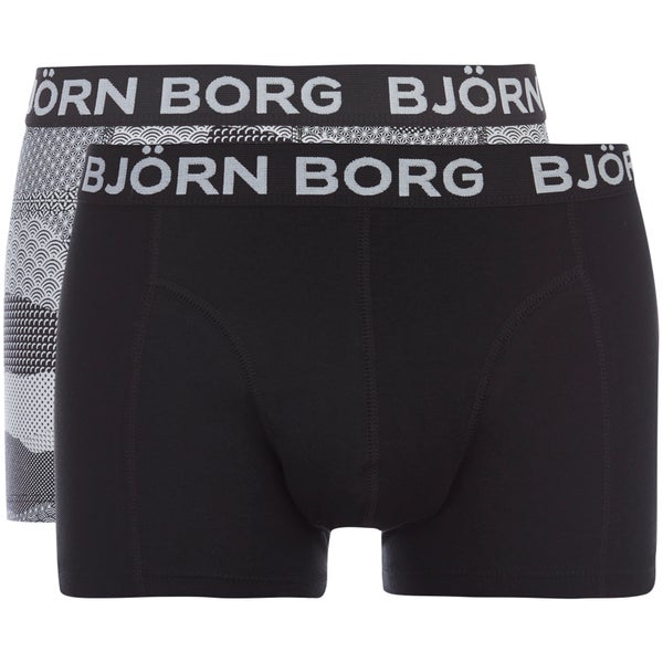 Bjorn Borg Men's Twin Pack Camo Print Boxer Shorts - Black