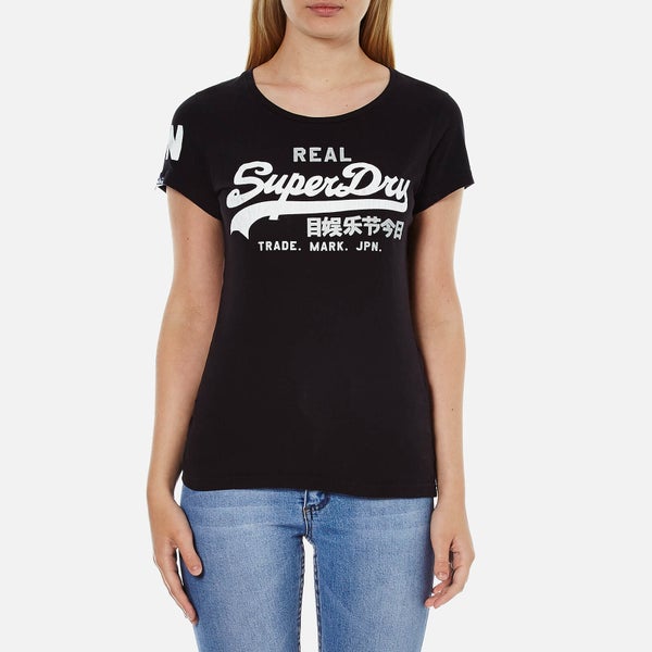 Superdry Women's Vintage Logo Duo T-Shirt - Black