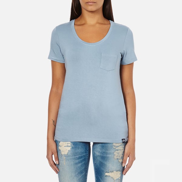 Superdry Women's Essentials Drapey Pocket T-Shirt - Blue Bird