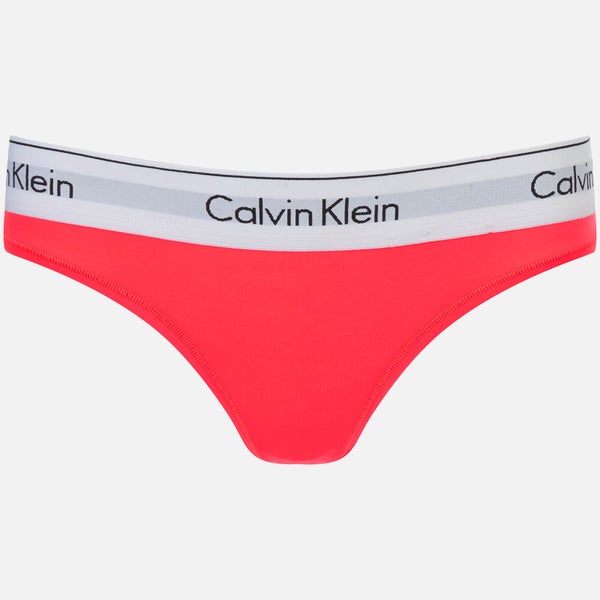 Calvin Klein Women's Modern Cotton Thong - Bright Nectar