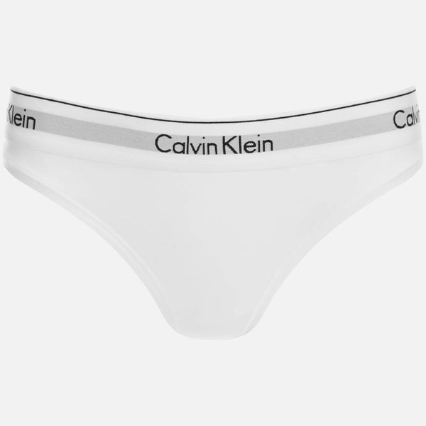 Calvin Klein Women's Modern Cotton Thong - White