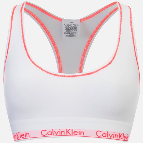 Calvin Klein Women's Modern Cotton Bralette - White/Bright Nectar