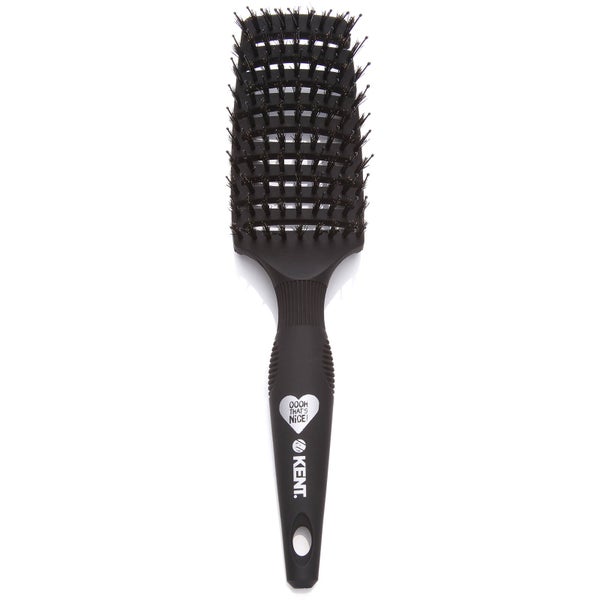 Kent Pure Bristle and Nylon Mix Hairbrush - Black