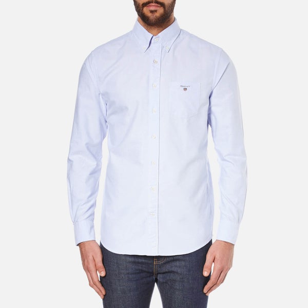 GANT Men's Oxford Long Sleeve Shirt - Capri Blue