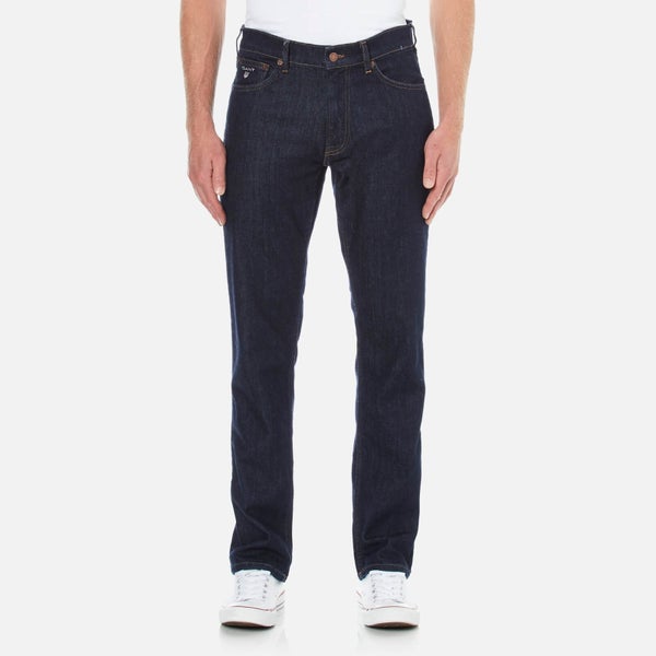 GANT Men's Straight Fit Denim Jeans - Dark Blue