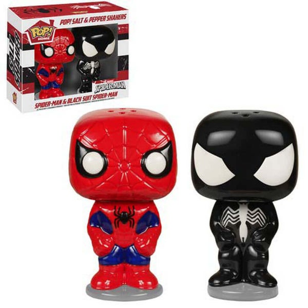 Marvel Comics POP! Home Salz- und Pfefferstreuer Spider-Man & Black Suit Spider-Man