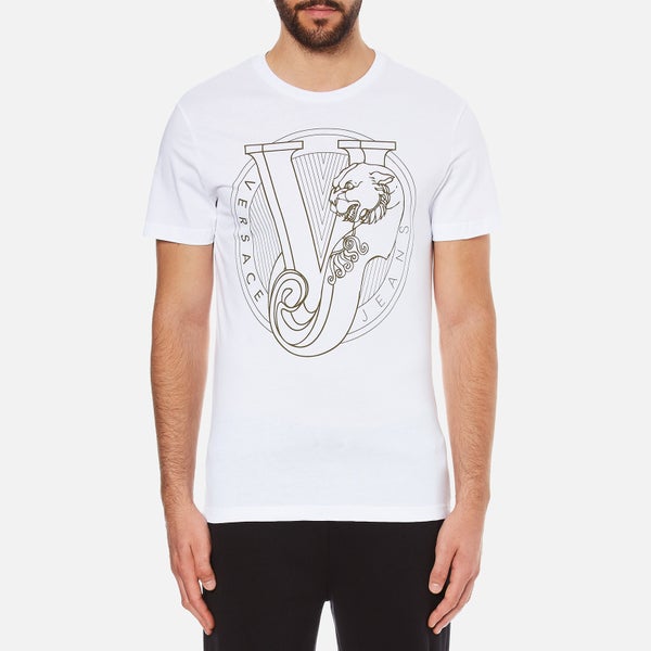 Versace Jeans Men's Chest Print T-Shirt - White